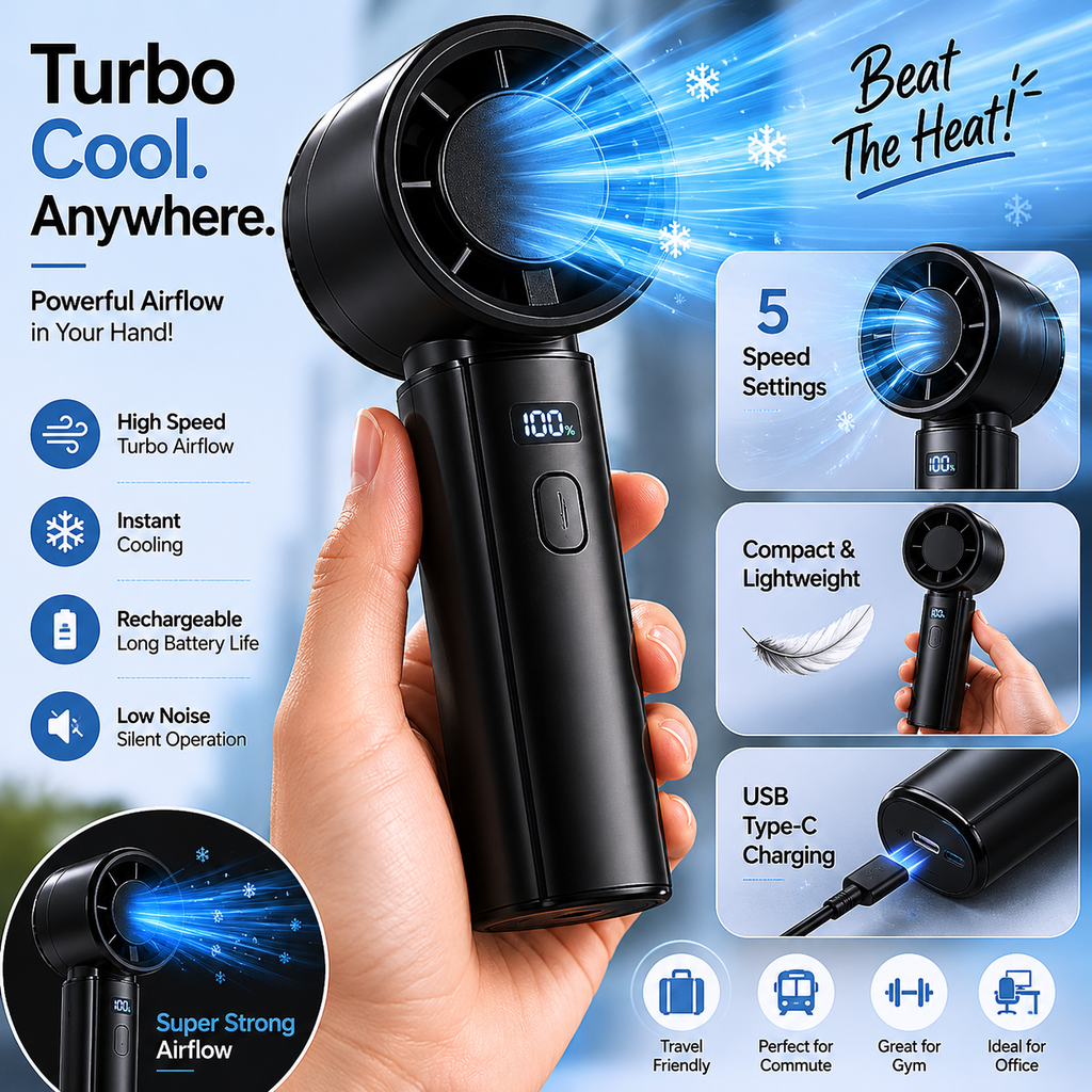 TurboCool Portable Mini Fan