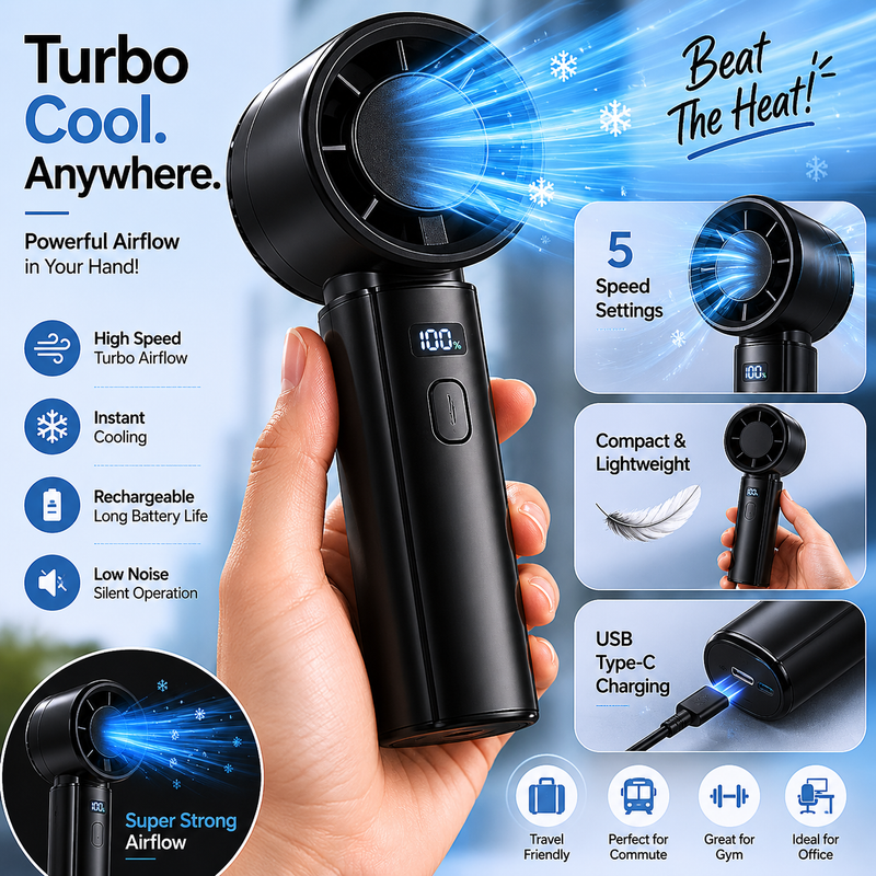 TurboCool Portable Mini Fan