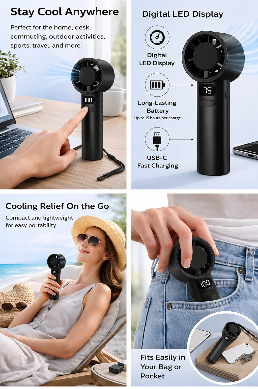 TurboCool Portable Mini Fan